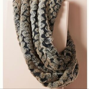 Anthropologie Cowl Faux Fur Ombre Scarf